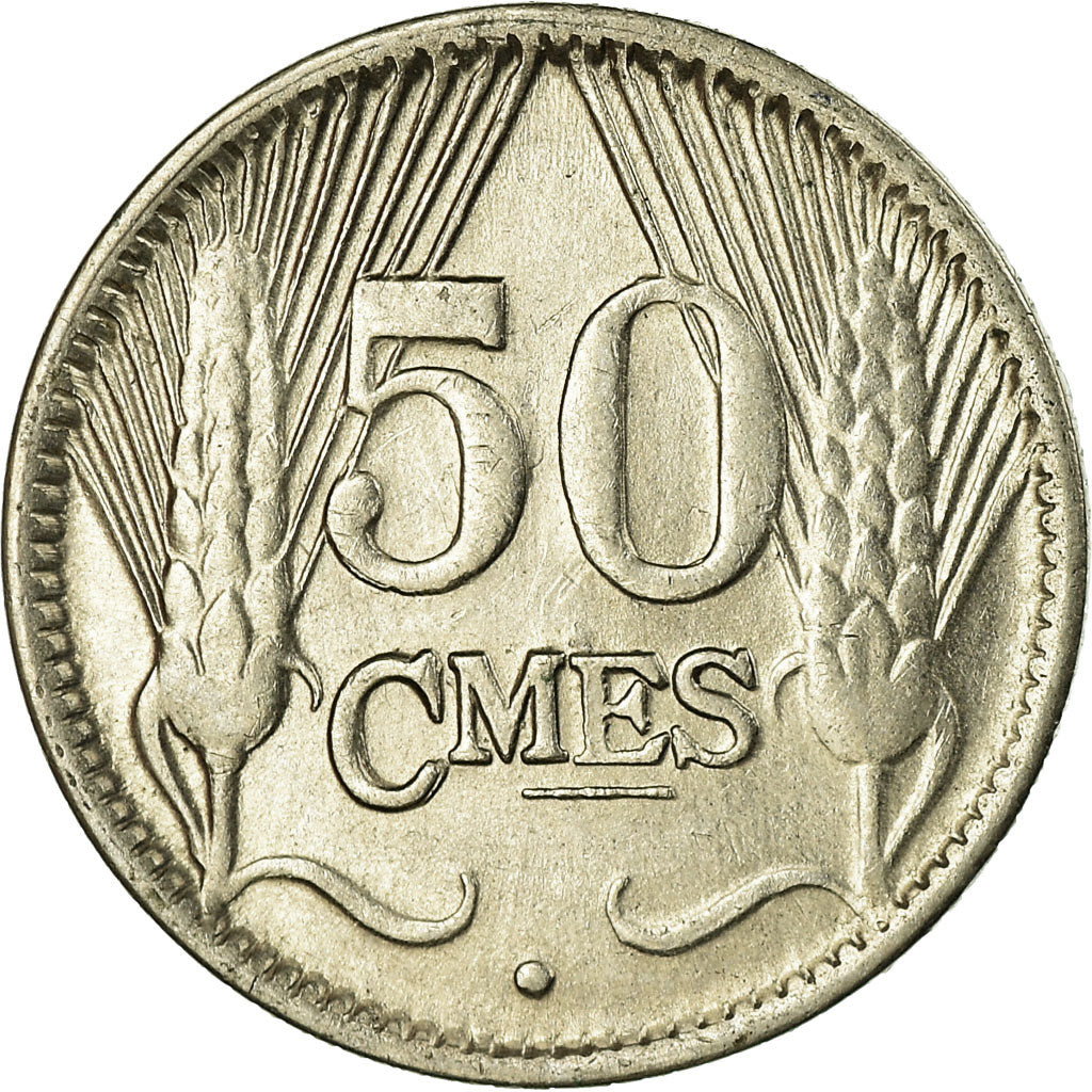 Coin, Luxembourg, Charlotte, 50 Centimes, 1930, AU(55-58), Nickel, KM:43