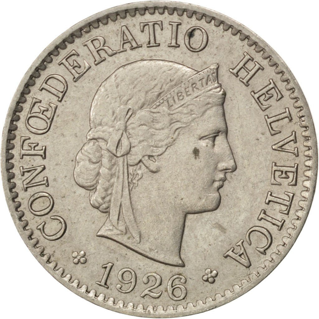 Suisse, Confédération Helvétique, 5 Rappen 1926 B, KM 26