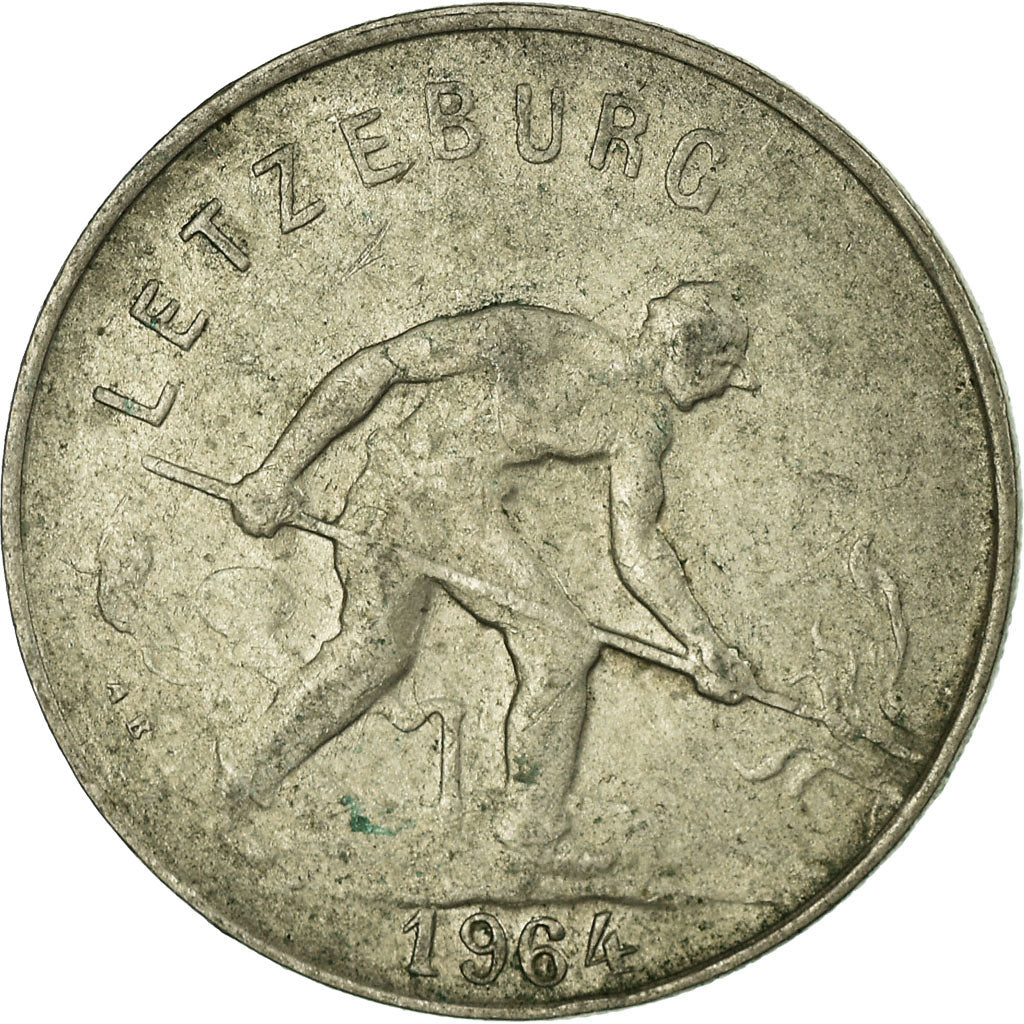 Moneta, Lussemburgo, Charlotte, Franc, 1964, MB+, Rame-nichel, KM:46.2