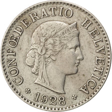 SWITZERLAND, 5 Rappen, 1928, Bern, KM #26, AU(50-53), Copper-Nickel, 17.15, 2.00