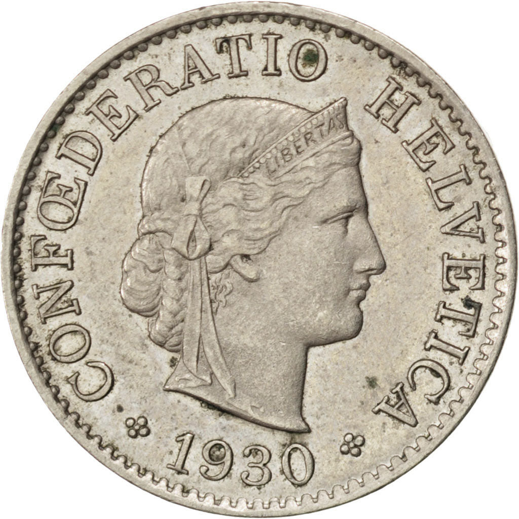 Svizzera, 5 Rappen, 1930, Bern, SPL-, Rame-nichel, KM:26