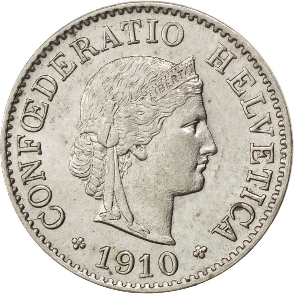 Svizzera, 5 Rappen, 1910, Bern, SPL-, Rame-nichel, KM:26