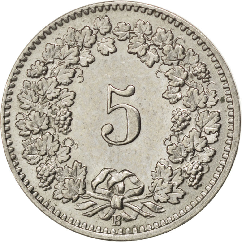 Svizzera, 5 Rappen, 1910, Bern, SPL-, Rame-nichel, KM:26