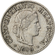 SWITZERLAND, 5 Rappen, 1909, Bern, KM #26, AU(50-53), Copper-Nickel, 17.15, 1.97