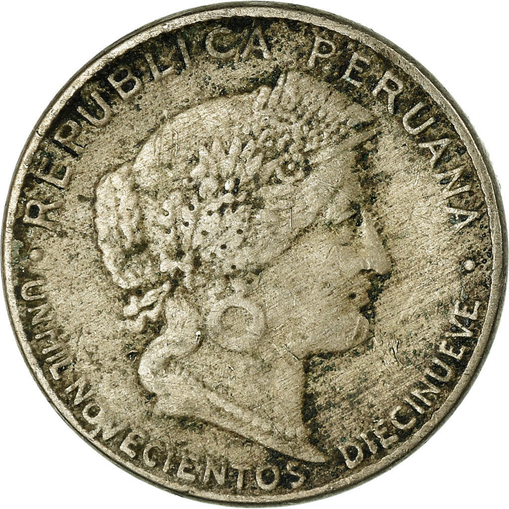 Monnaie, Pérou, 5 Centavos, 1919, Philadelphie, TB+, Copper-nickel, KM:213.1