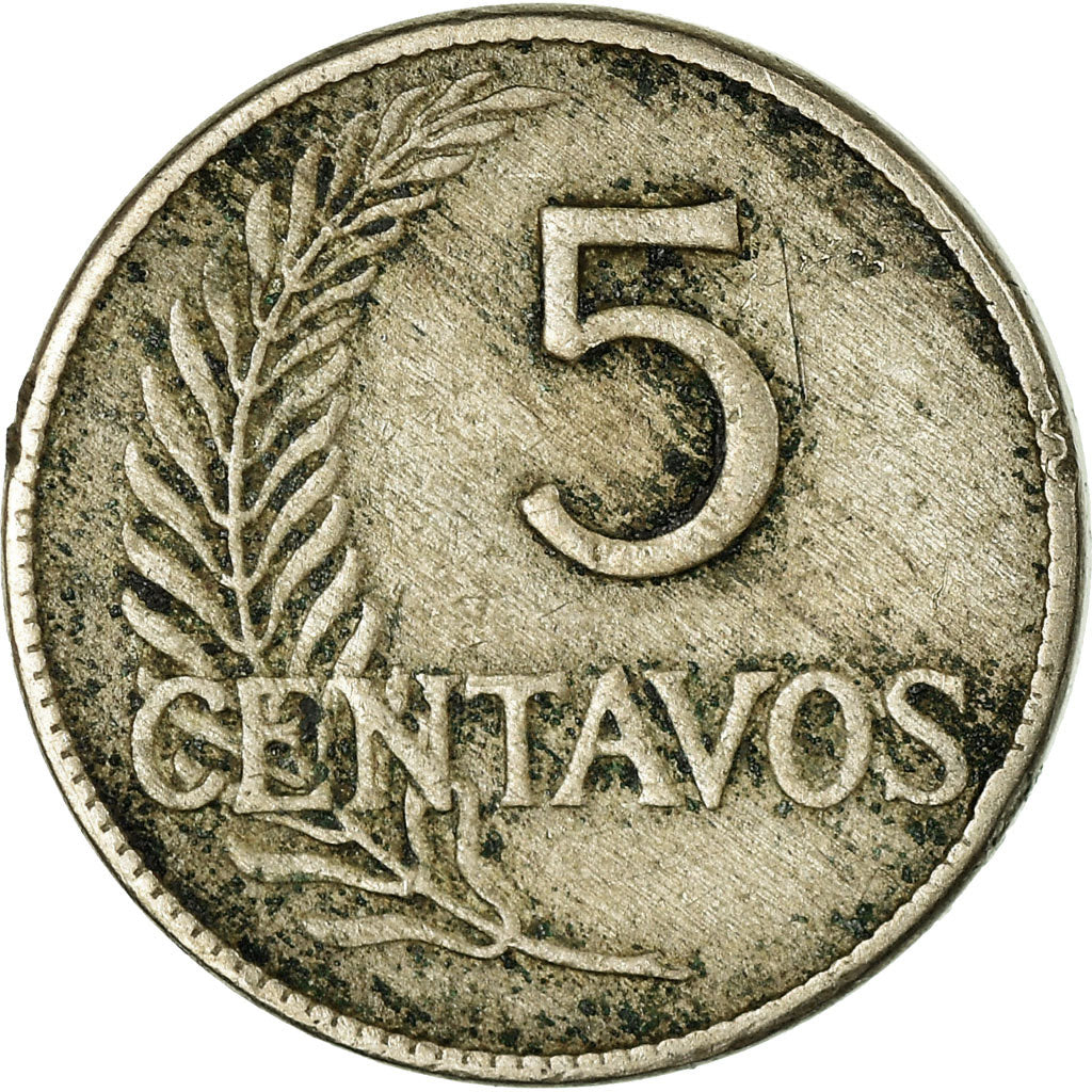 Monnaie, Pérou, 5 Centavos, 1919, Philadelphie, TB+, Copper-nickel, KM:213.1