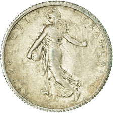 Coin, France, Semeuse, Franc, 1917, Paris, VF(30-35), Silver, KM:844.1