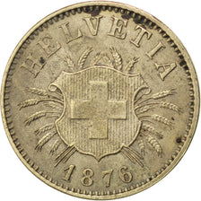 SWITZERLAND, 5 Rappen, 1876, Bern, KM #5, AU(50-53), Billon, 1.71