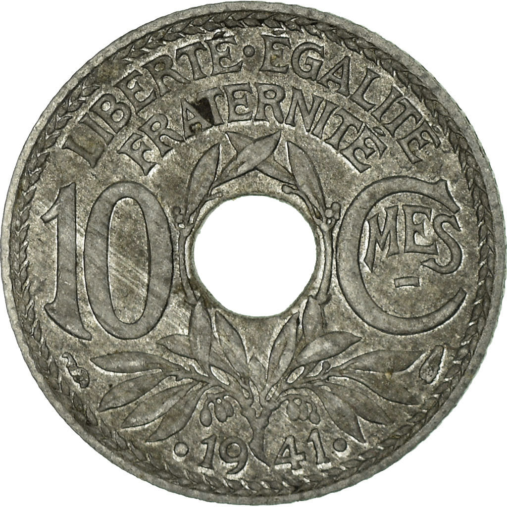 Coin, France, 10 Centimes, 1941, Paris, EF(40-45), Zinc, KM:897