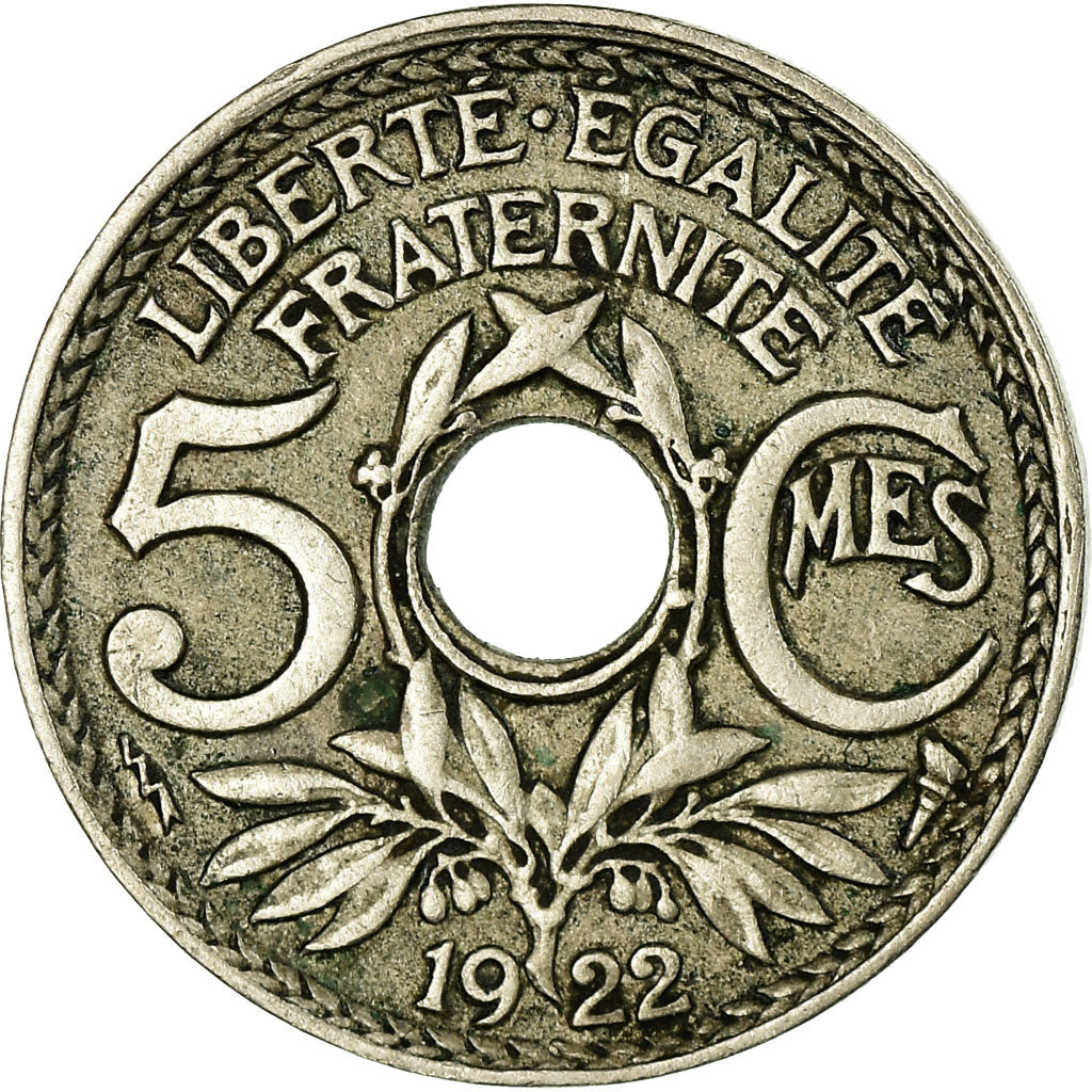 Coin, France, Lindauer, 5 Centimes, 1922, Poissy, VF(30-35), Copper-nickel