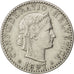 SWITZERLAND, 20 Rappen, 1897, Bern, KM #29, EF(40-45), Nickel, 21.05, 3.97