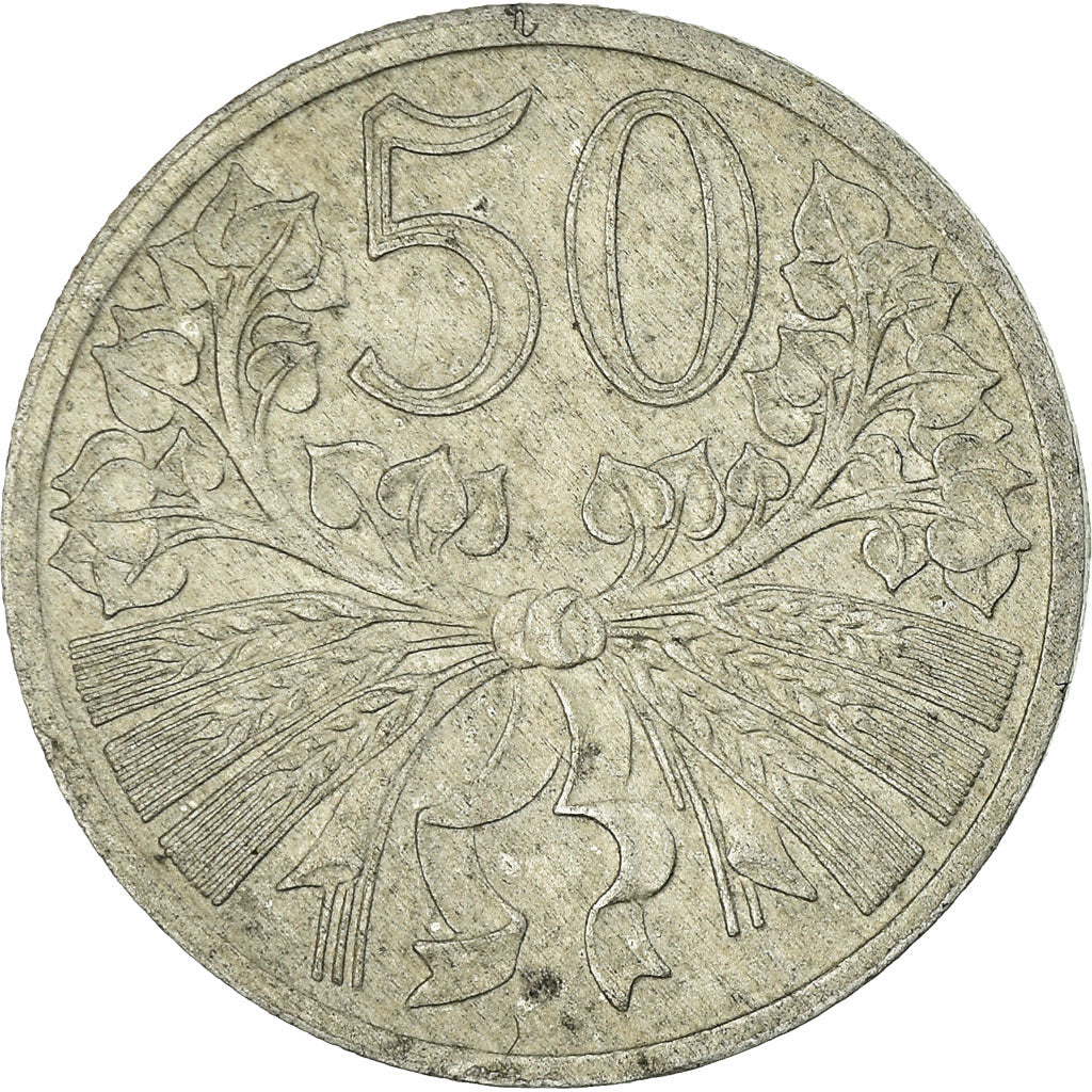 Coin, BOHEMIA & MORAVIA, 50 Haleru, 1940, EF(40-45), Zinc, KM:3