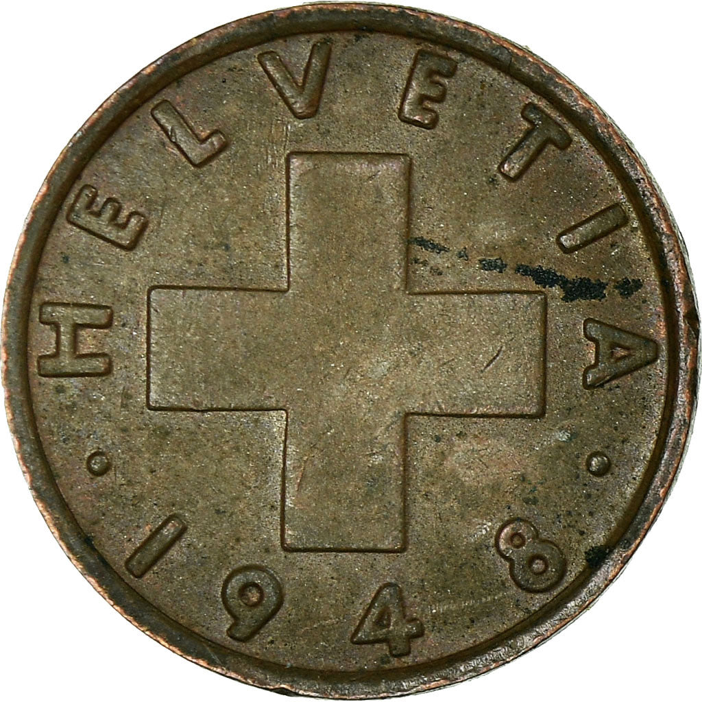 Monnaie, Suisse, Rappen, 1948, Bern, TB+, Bronze, KM:46