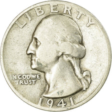 Moneta, USA, Washington Quarter, Quarter, 1941, U.S. Mint, San Francisco