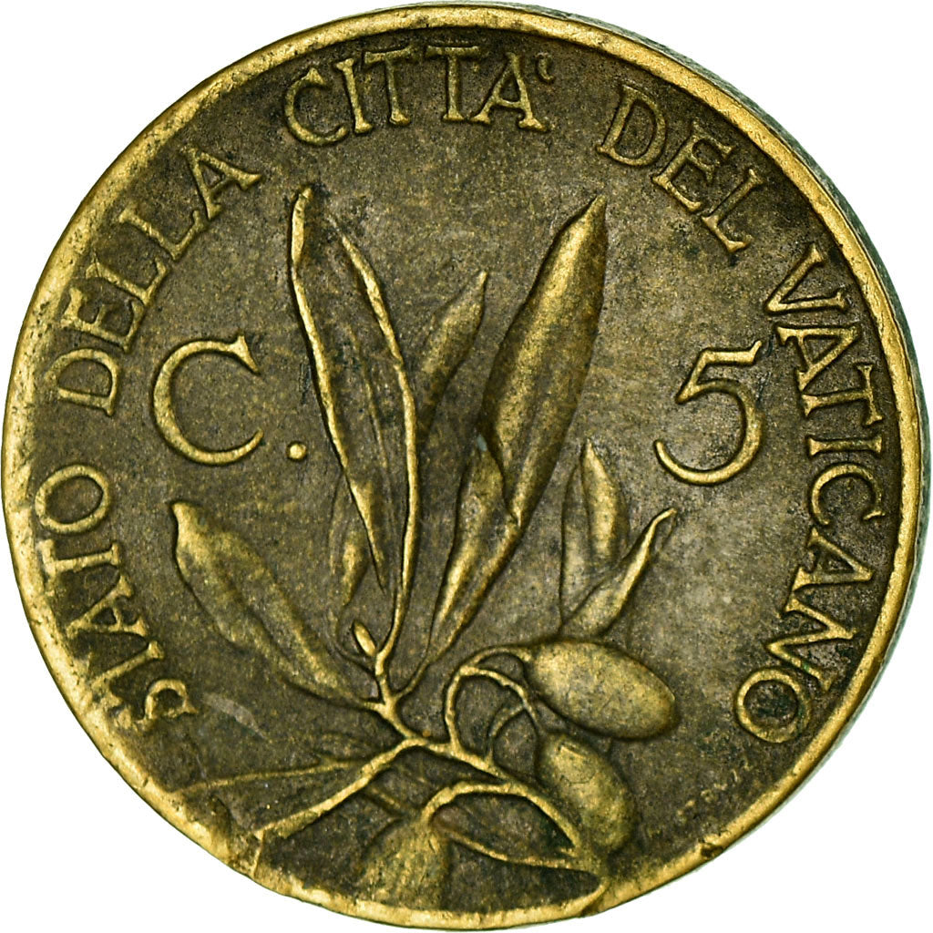 Coin, VATICAN CITY, Pius XII, 5 Centesimi, 1940, Roma, VF(30-35)