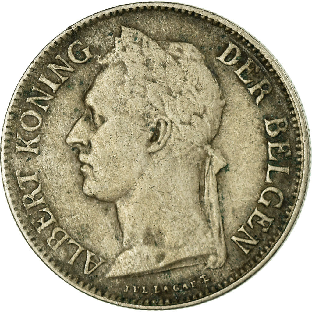 Coin, Belgian Congo, 50 Centimes, 1922, VF(30-35), Copper-nickel, KM:23