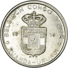 Coin, Belgian Congo, RUANDA-URUNDI, 5 Francs, 1956, EF(40-45), Aluminum, KM:3