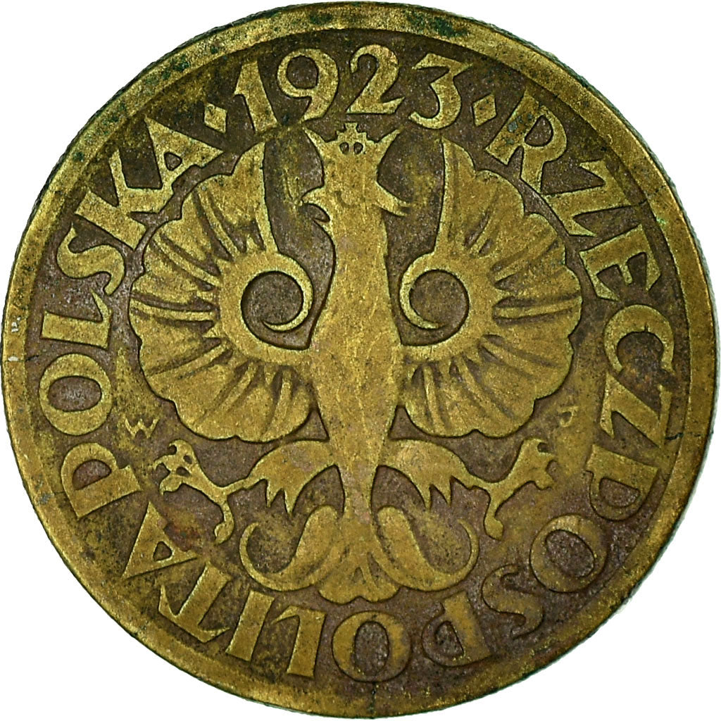 Coin, Poland, 5 Groszy, 1923, Warsaw, VF(30-35), Brass, KM:10