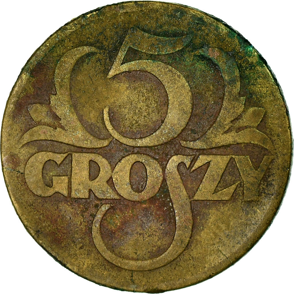Coin, Poland, 5 Groszy, 1923, Warsaw, VF(30-35), Brass, KM:10