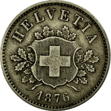 Coin, Switzerland, 10 Rappen, 1876, Bern, EF(40-45), Billon, KM:6