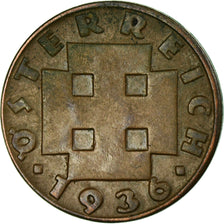 Moneta, Austria, 2 Groschen, 1936, Warsaw, EF(40-45), Bronze, KM:2837