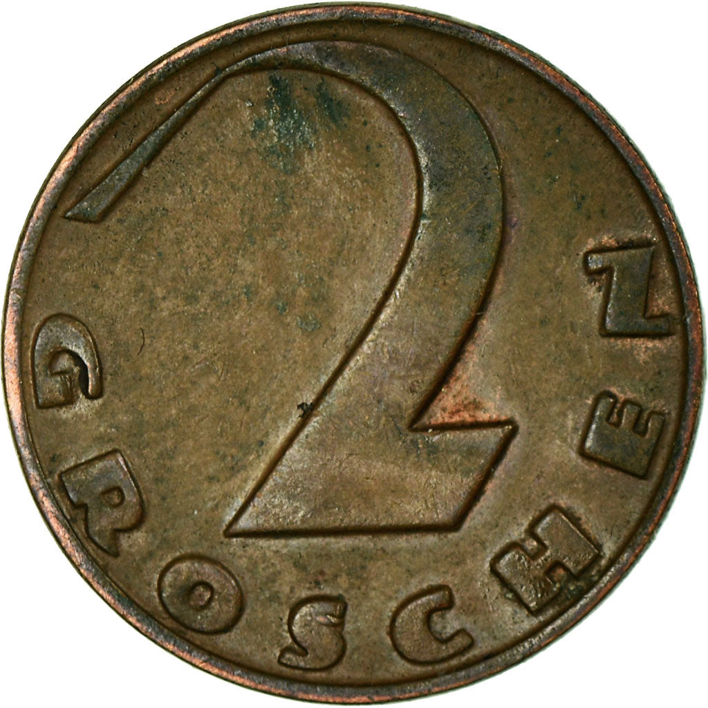 Coin, Austria, 2 Groschen, 1936, Warsaw, EF(40-45), Bronze, KM:2837