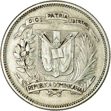 Coin, Dominican Republic, 25 Centavos, 1947, EF(40-45), Silver, KM:20