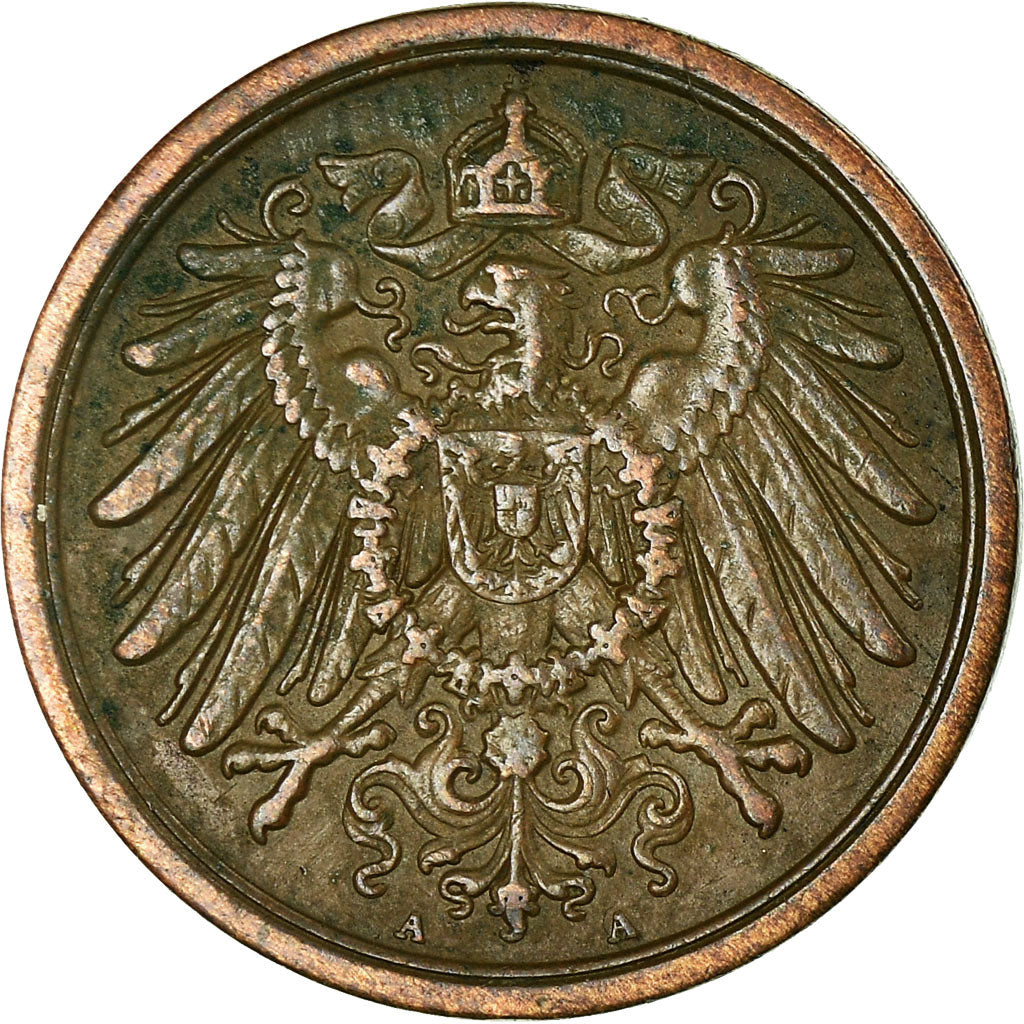 Münze, GERMANY - EMPIRE, Wilhelm II, 2 Pfennig, 1913, Berlin, SS, Kupfer, KM:16
