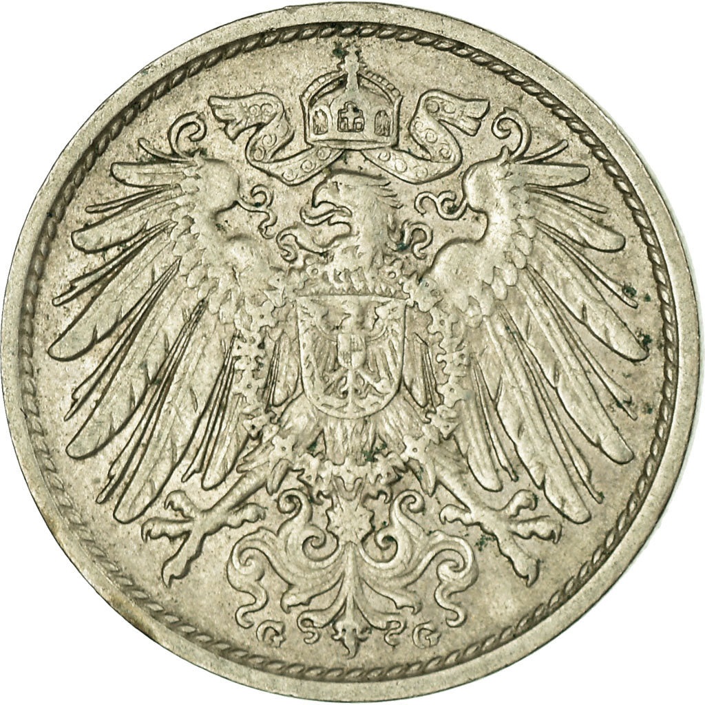 Coin, GERMANY - EMPIRE, Wilhelm II, 10 Pfennig, 1912, Karlsruhe, EF(40-45)