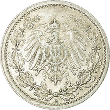 Coin, GERMANY - EMPIRE, 1/2 Mark, 1914, Berlin, EF(40-45), Silver, KM:17