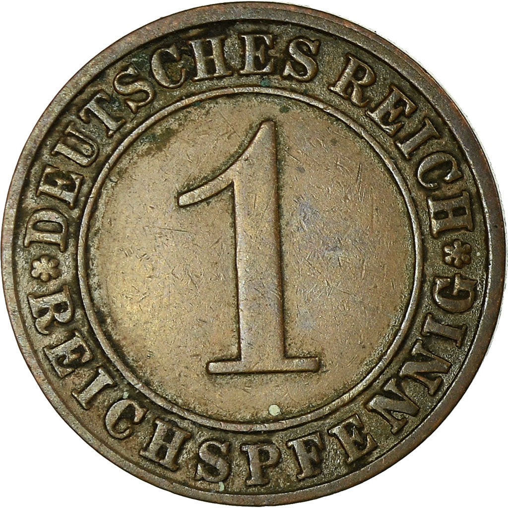 Moneda, ALEMANIA - REPÚBLICA DE WEIMAR, Reichspfennig, 1924, Berlin, MBC