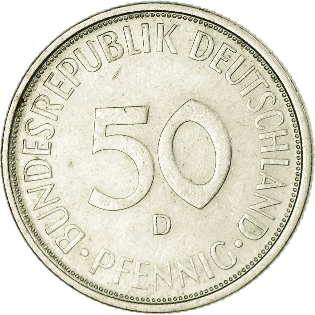 Münze, Bundesrepublik Deutschland, 50 Pfennig, 1971, Munich, VZ, Copper-nickel