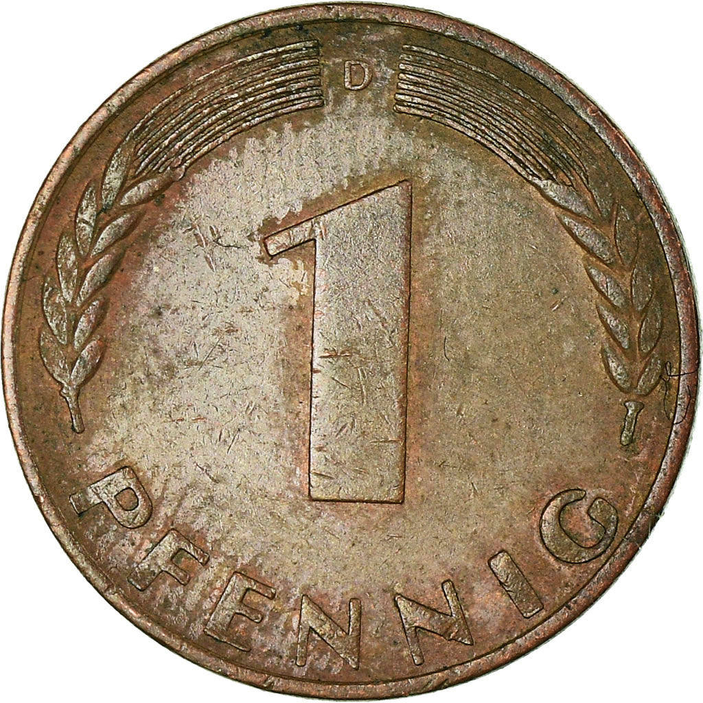 Moneta, Niemcy - RFN, Pfennig, 1970, Munich, EF(40-45), Miedź platerowana