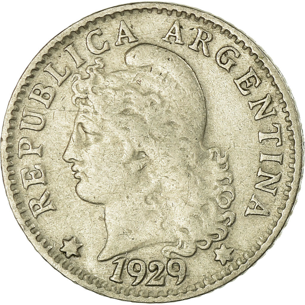 Coin, Argentina, 5 Centavos, 1929, EF(40-45), Copper-nickel, KM:34