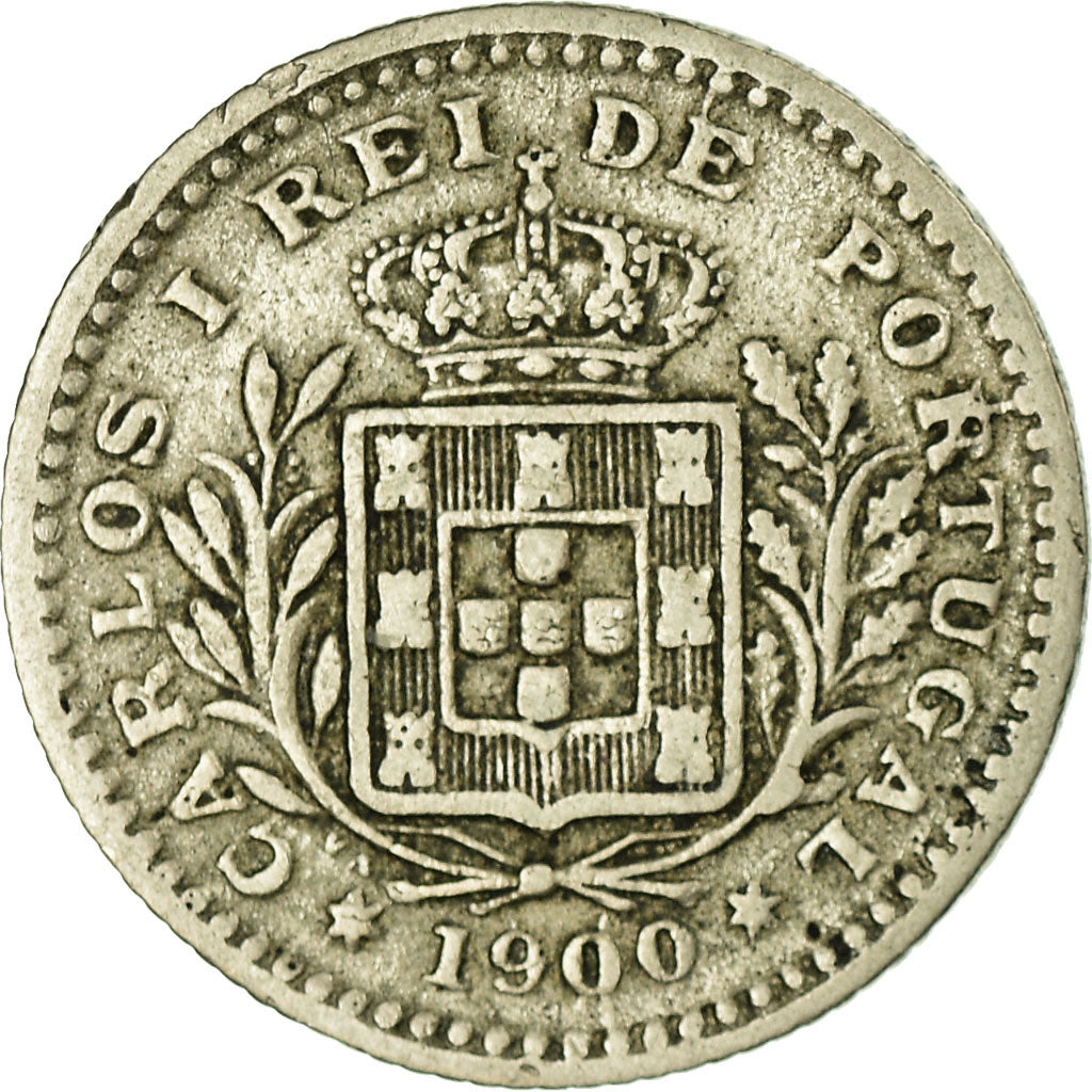 Moeda, Portugal, Carlos I, 50 Reis, 1900, EF(40-45), Cobre-níquel, KM:545