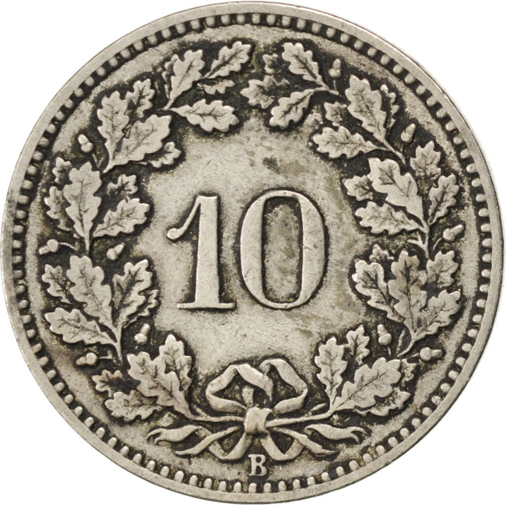 Coin, Switzerland, 10 Rappen, 1885, Bern, VF(30-35), Copper-nickel, KM:27
