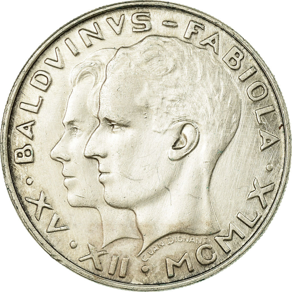 Coin, Belgium, 50 Francs, 50 Frank, 1960, Brussels, EF(40-45), Silver, KM:152.1