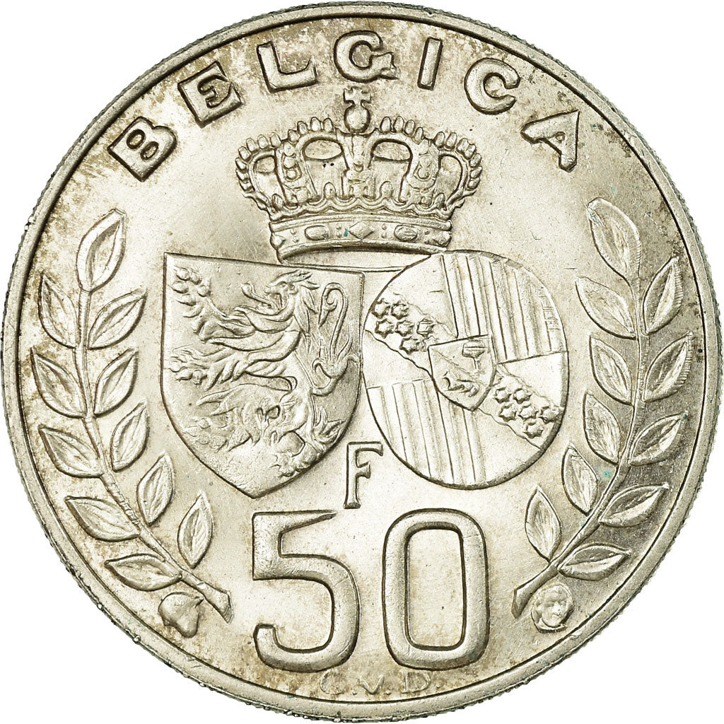 Coin, Belgium, 50 Francs, 50 Frank, 1960, Brussels, EF(40-45), Silver, KM:152.1