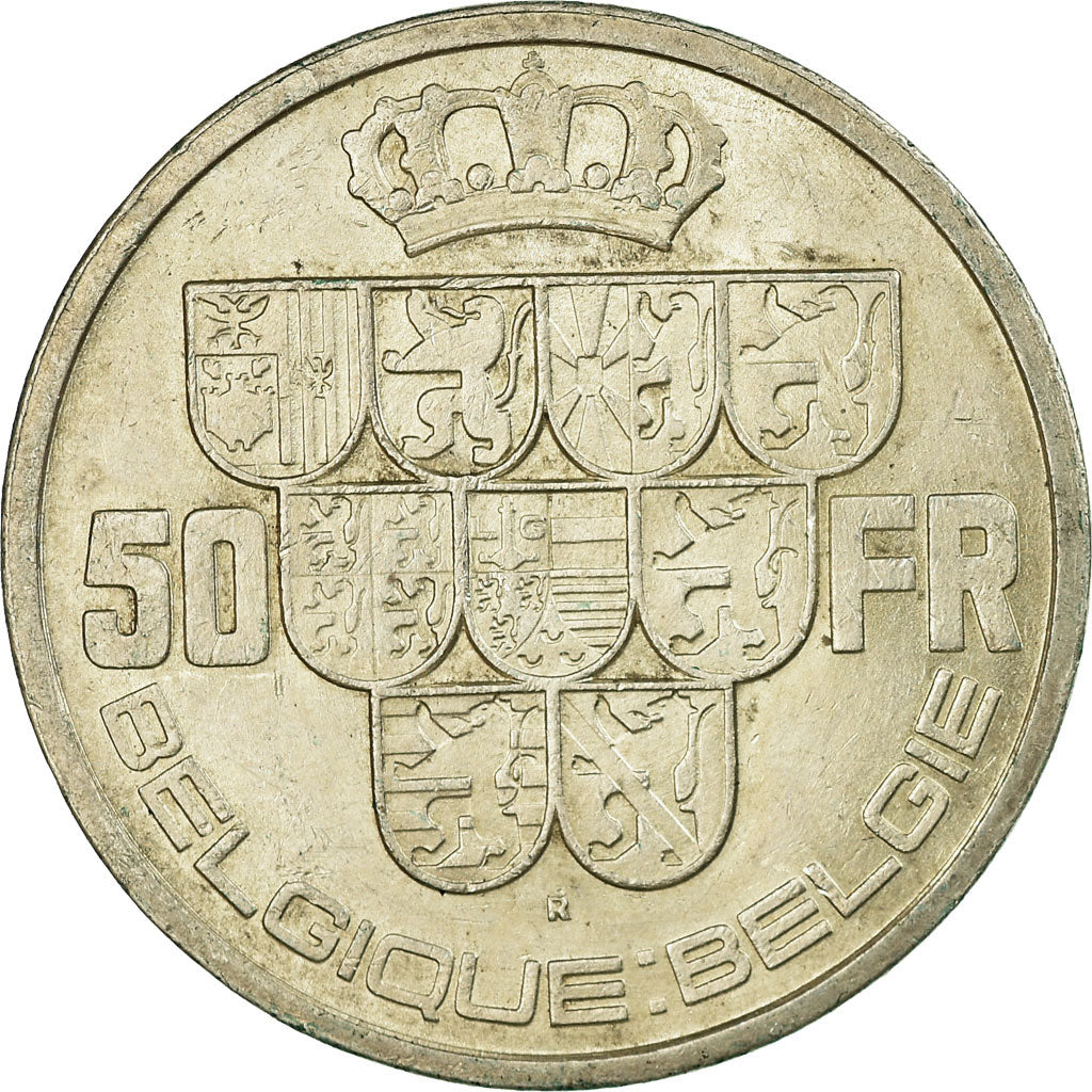 Coin, Belgium, 50 Francs, 50 Frank, 1939, AU(55-58), Silver, KM:121
