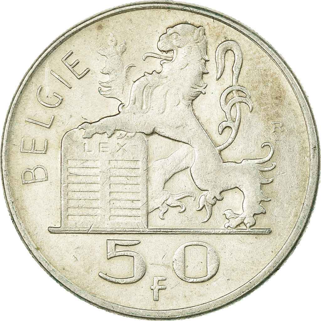 Coin, Belgium, 50 Francs, 50 Frank, 1950, EF(40-45), Silver, KM:137