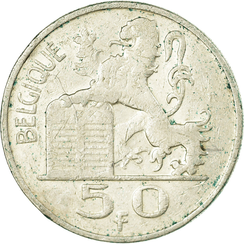 Coin, Belgium, 50 Francs, 50 Frank, 1948, VF(30-35), Silver, KM:136.1
