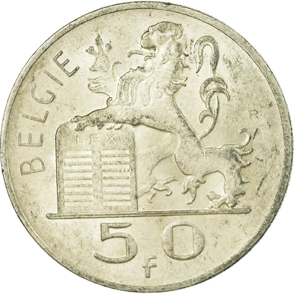 Coin, Belgium, 50 Francs, 50 Frank, 1948, EF(40-45), Silver, KM:137