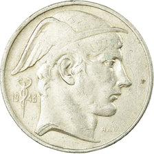 Coin, Belgium, 50 Francs, 50 Frank, 1948, EF(40-45), Silver, KM:137