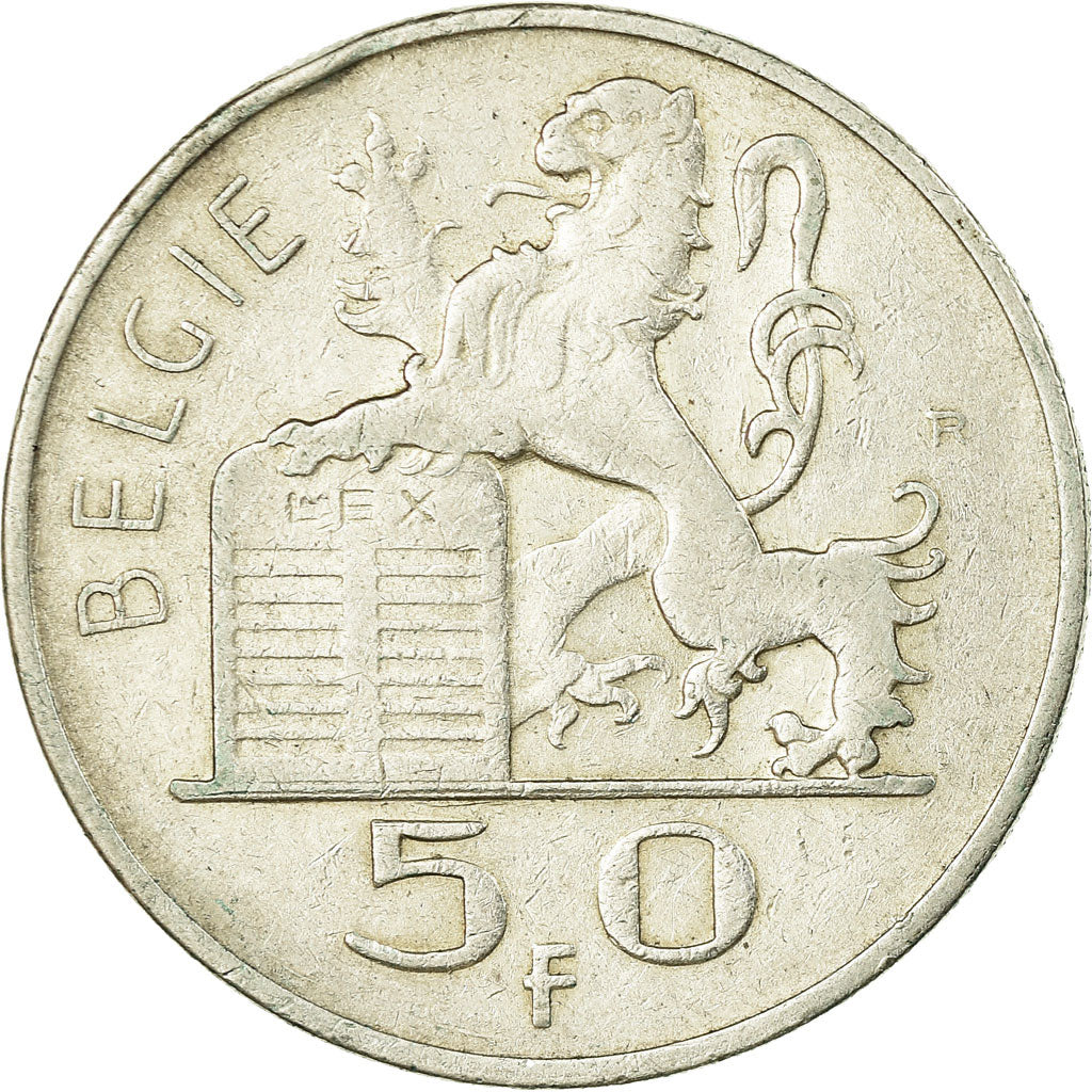 Coin, Belgium, 50 Francs, 50 Frank, 1948, EF(40-45), Silver, KM:137