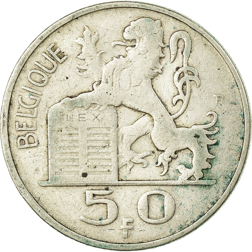 Coin, Belgium, 50 Francs, 50 Frank, 1948, EF(40-45), Silver, KM:136.1
