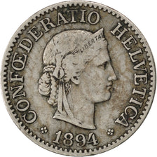 Svizzera, 10 Rappen, 1894, Bern, MB+, Rame-nichel, KM:27