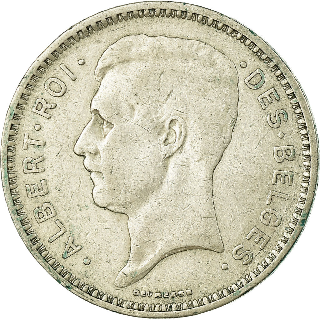Coin, Belgium, 20 Francs, 20 Frank, 1934, EF(40-45), Silver, KM:103.1