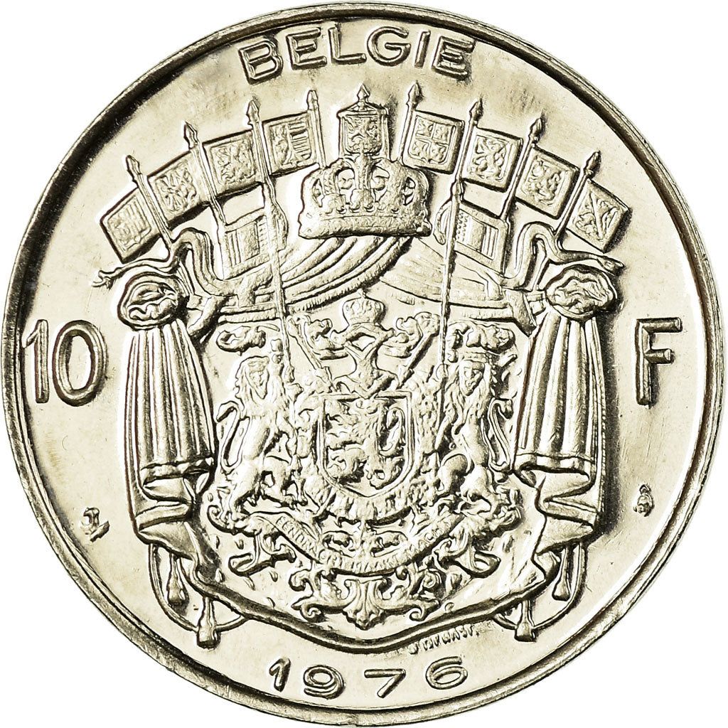 Monnaie, Belgique, 10 Francs, 10 Frank, 1976, Bruxelles, SUP+, Nickel, KM:156.1