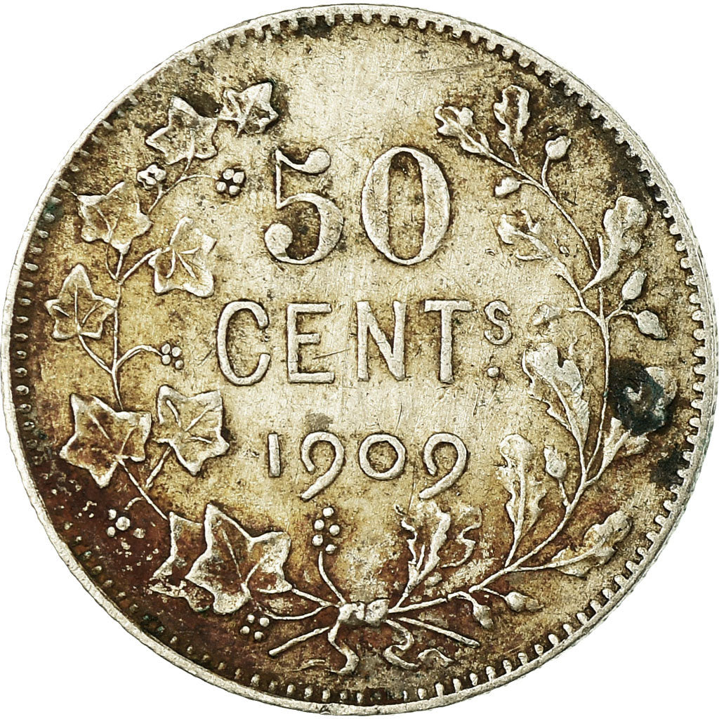 Coin, Belgium, 50 Centimes, 1909, EF(40-45), Silver, KM:60.1
