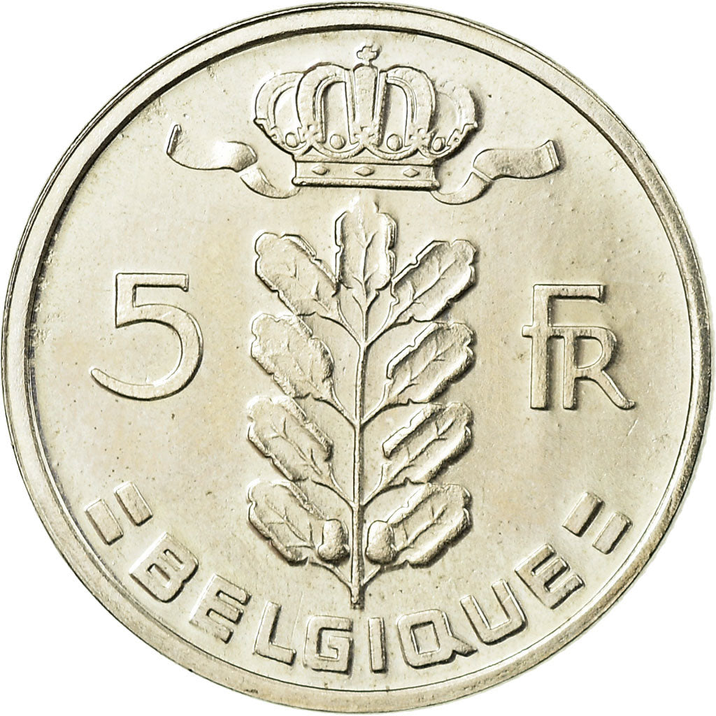 Coin, Belgium, 5 Francs, 5 Frank, 1976, MS(63), Copper-nickel, KM:134.1